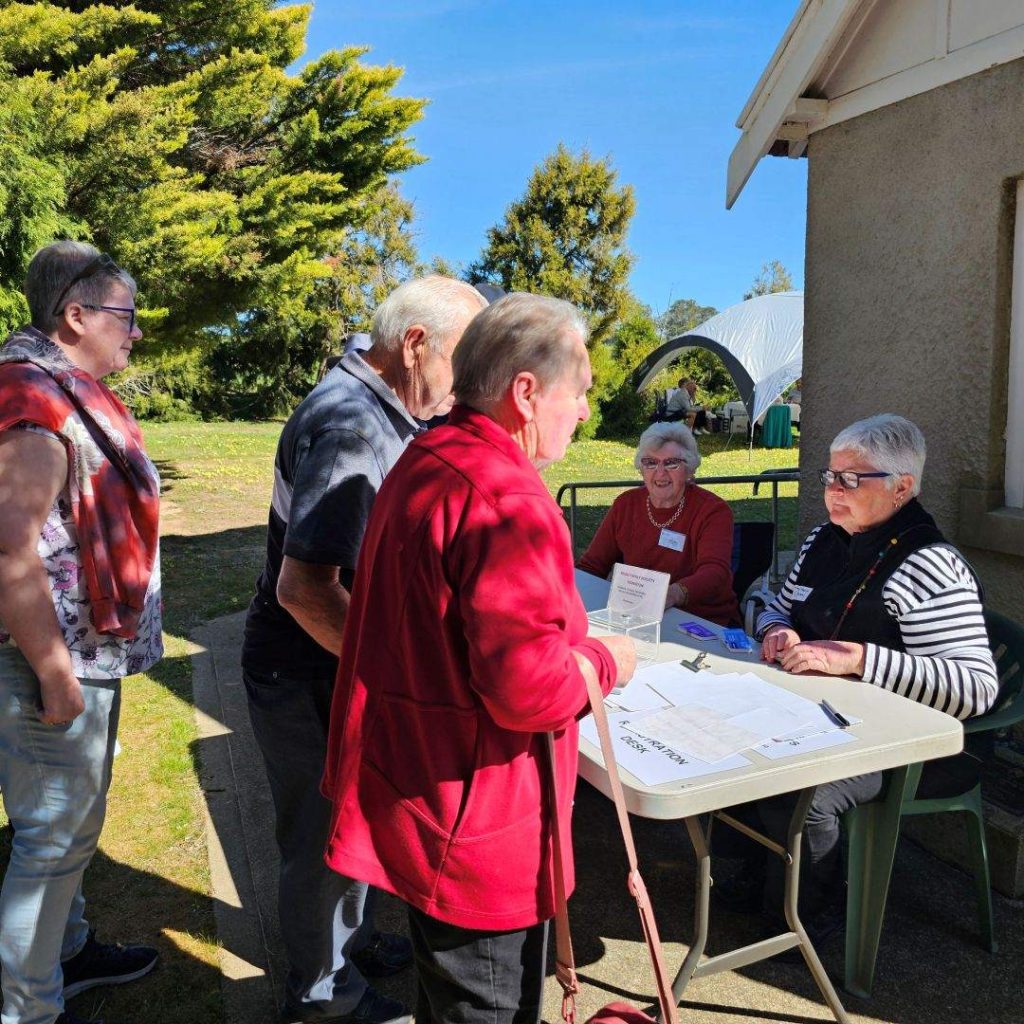 Bush Reunion registration desk