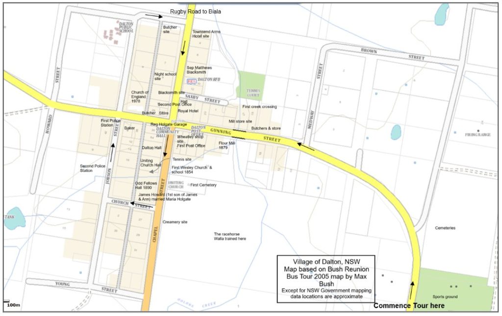 Bush Family Reunion 2025 Dalton Self-Guided Tour map